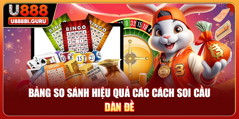 Bảng so sánh hiệu quả các cách soi cầu dàn đề